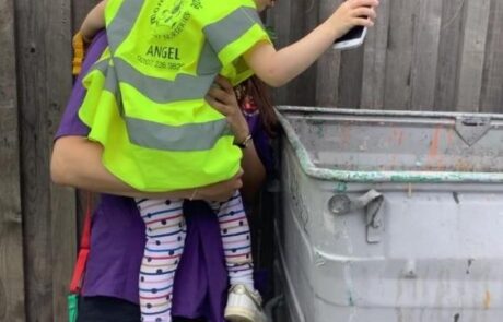 learning about recycling at angel nursery